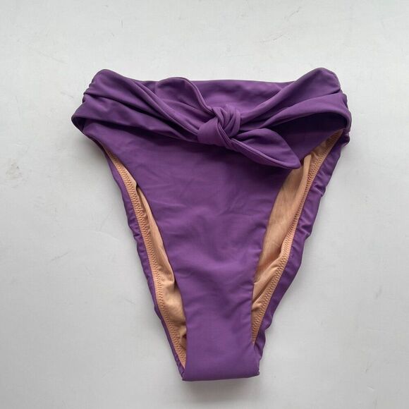 J.Crew Bikini Bottom Tie High Rise Women's XXS Knotted Front Viola Swimwear NWT - Picture 3 of 10